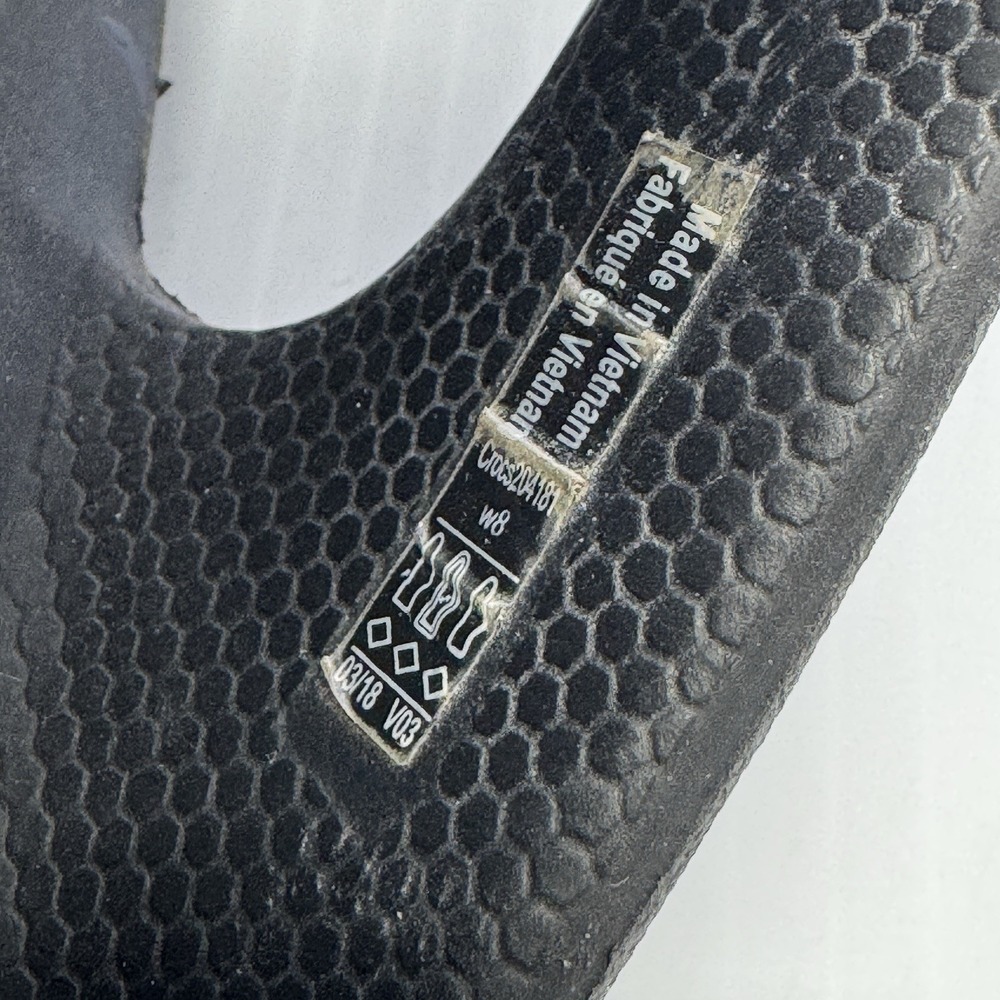 Crocs Sloane Embellished Beaded Sandal Women Black Thong Slide Slip On Size 8 - Picture 4 of 7